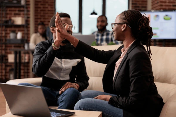 Contact centre team handling enquiries